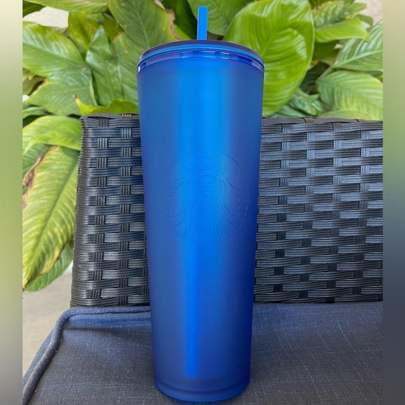 Starbucks | Kitchen | Starbucks Tumbler 223 Starbucks Matte Blue Tumbler  Starbucks Cup Venti24oz | Poshmark